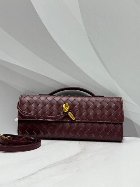 Сумка Bottega Veneta женский кожа бордовый h7884669-1-2