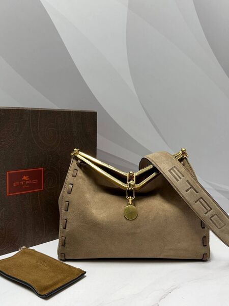 Сумка Etro женский замша бежевый k9274159-1