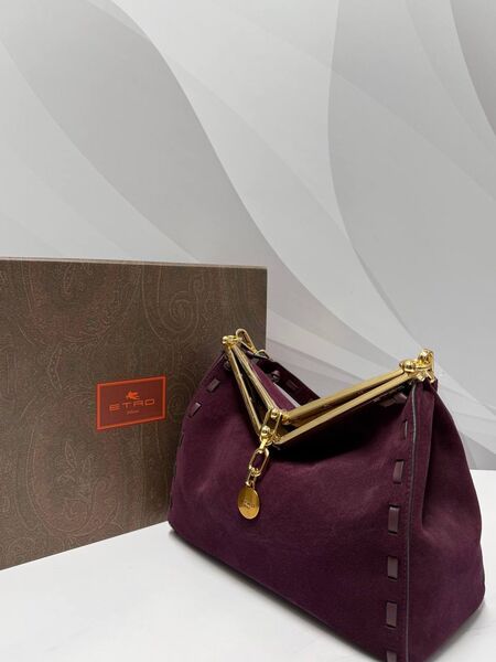 Сумка Etro женский замша бордовый k7115262-1