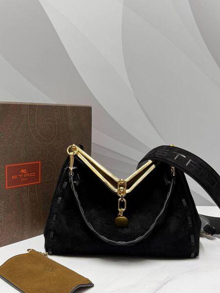 Сумка Etro женский замша черный d4557751-1-3