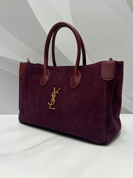 Сумка Saint Laurent женский замша бордовый v3680871-1