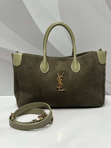 Сумка Saint Laurent женский замша болотный u3692716-1-2
