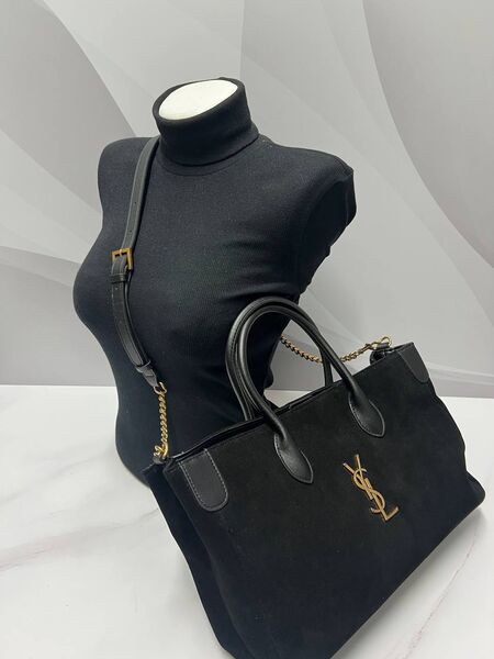 Сумка Saint Laurent женский замша черный p2551605-1-5