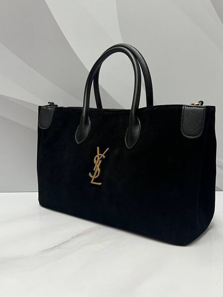 Сумка Saint Laurent женский замша черный p2551605-1