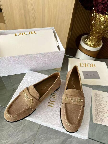 Лоферы Christian Dior замша бежевый p9684909-1-3