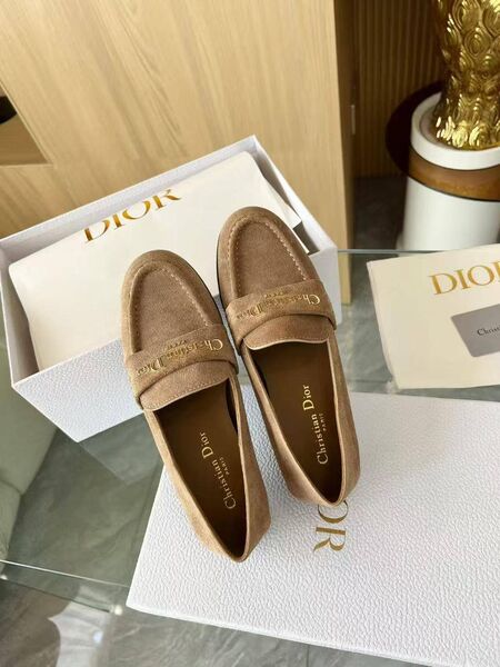 Лоферы Christian Dior замша бежевый p9684909-1-4