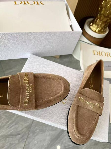 Лоферы Christian Dior замша бежевый p9684909-1-2