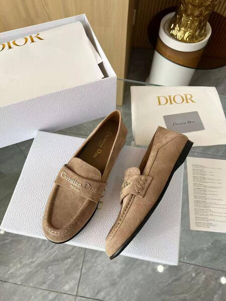 Лоферы Christian Dior замша бежевый p9684909-1-5