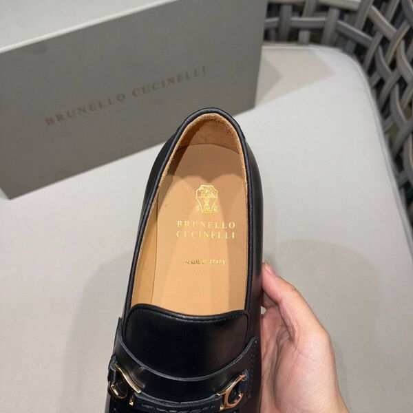 Мужские лоферы Brunello Cucinelli кожа черный h1228667-1-5