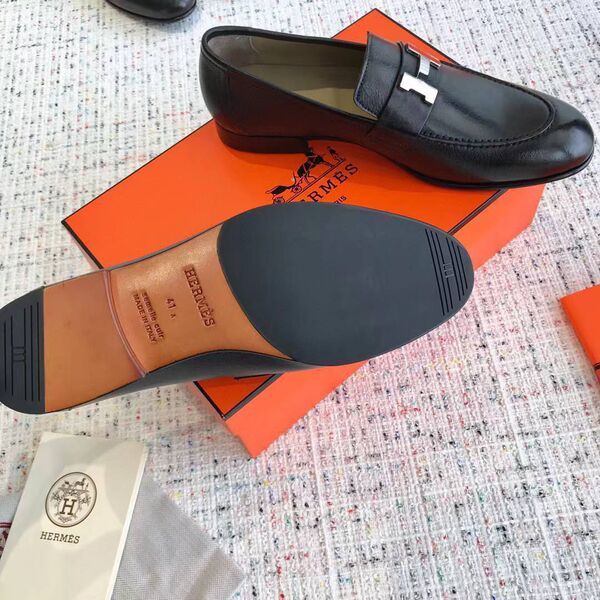 Мужские лоферы Hermès кожа w6659071-1-7