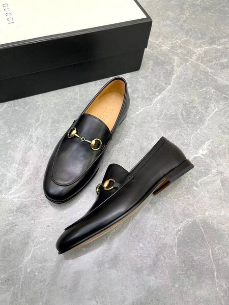 Мужские лоферы Gucci мужской кожа черный v2327611-1-3