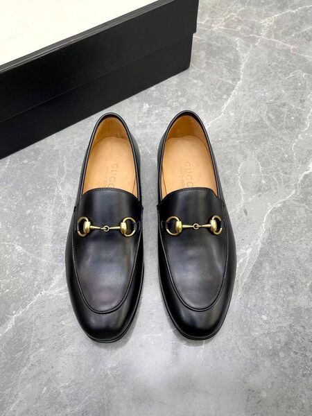 Мужские лоферы Gucci мужской кожа черный v2327611-1-2