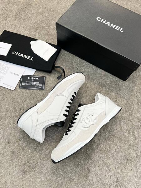 Кроссовки Chanel женский кожа белый h7668109-1-8