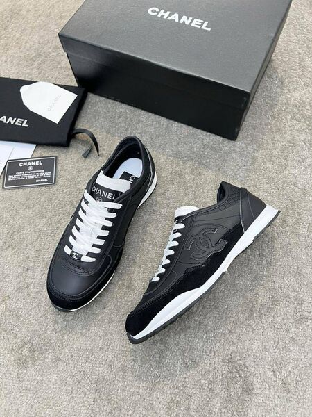 Кроссовки женские Chanel кожа черный r2245097-1-3