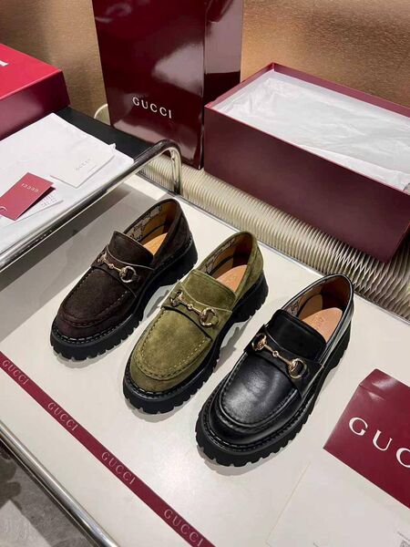 Женские лоферы Gucci замша k3831874-1