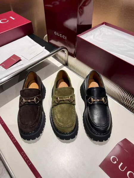Женские лоферы Gucci замша k3831874-1-2