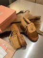 Ботинки Miu Miu замша горчичный n0791836-1-2