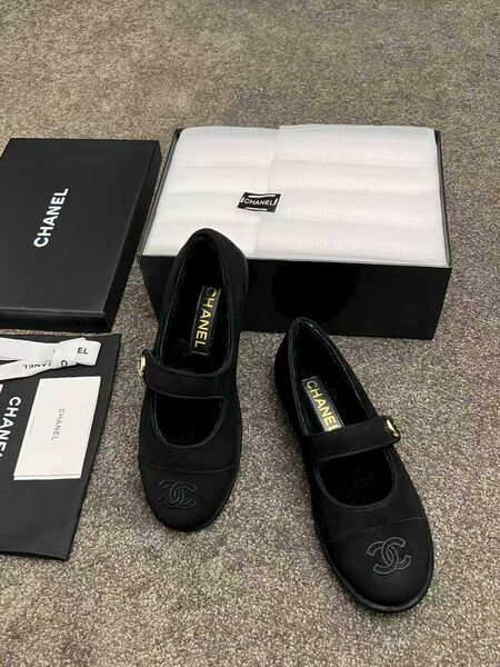 Балетки Chanel замша черный f8909556-1-3
