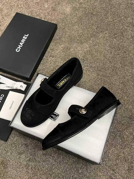 Балетки Chanel замша черный f8909556-1-4