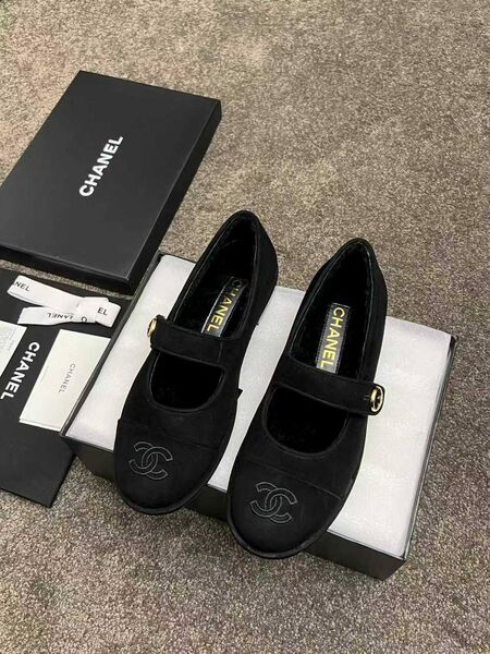 Балетки Chanel замша черный f8909556-1-6