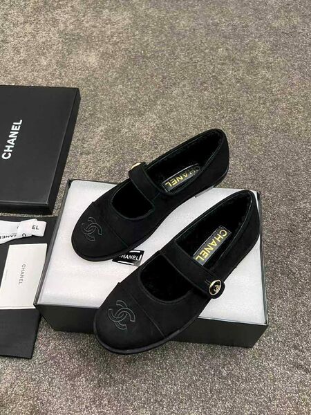 Балетки Chanel замша черный f8909556-1-2