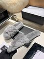 Меховые тапочки Chanel женский натуральный мех серебристый e9937542-1