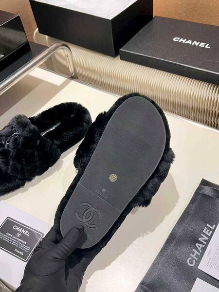 Меховые тапочки Chanel натуральный мех e8238188-1-5