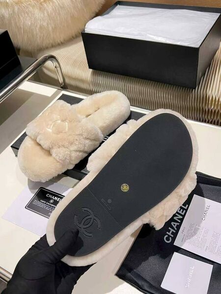 Меховые тапочки Chanel женский натуральный мех y3340204-1-3