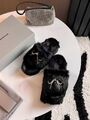 Меховые тапочки Balenciaga женский черный c3272025-1-3