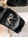 Меховые тапочки Balenciaga женский черный c3272025-1-5