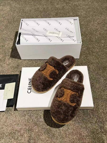 Меховые тапочки Celine женский натуральный мех s6272361-1-3