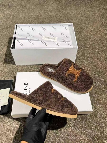 Меховые тапочки Celine s6272361-6