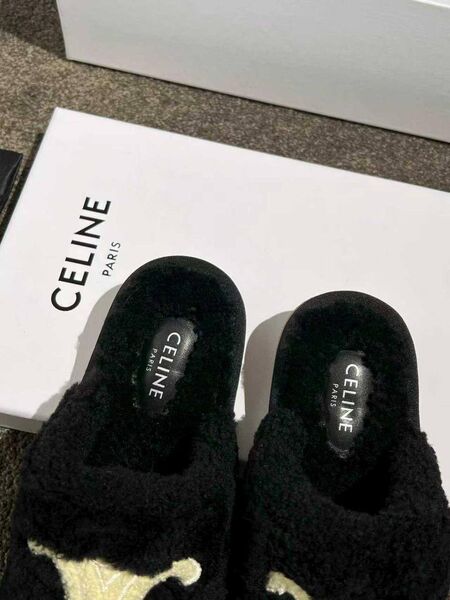 Меховые тапочки Celine женский натуральный мех w2502303-1-5