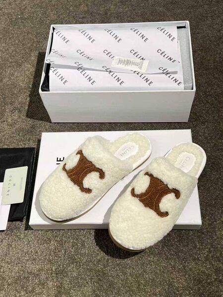 Меховые тапочки Celine h5852293-6