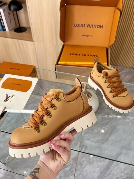 Ботинки Louis Vuitton кожа бежевый d2088669-1-2