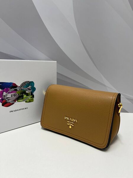 Сумка Prada женский кожа горчичный s4531009-1-2