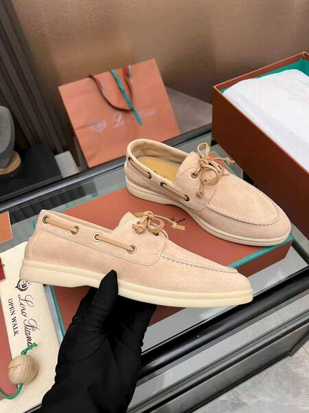 Лоферы Loro Piana замша оранжевый j8506943-1