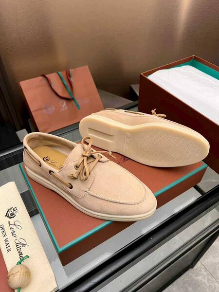 Лоферы Loro Piana замша оранжевый j8506943-1-4