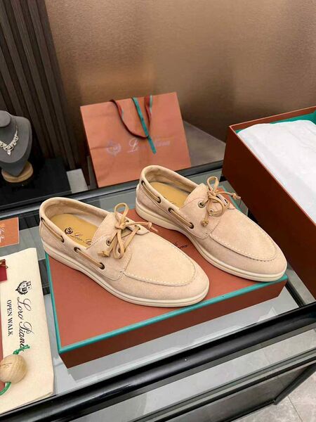 Лоферы Loro Piana замша оранжевый j8506943-1-7