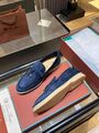 Лоферы Loro Piana женский замша синий n3701139-1-2