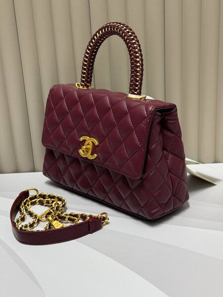 Сумка Chanel женский кожа бордовый u7027917-1-2