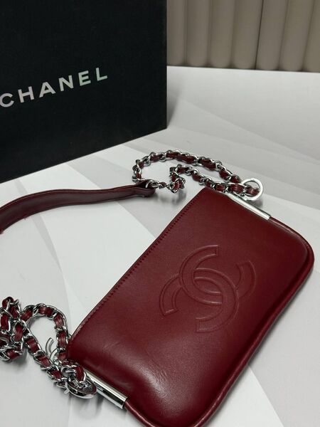 Сумка Chanel женский кожа бордовый u7263039-1