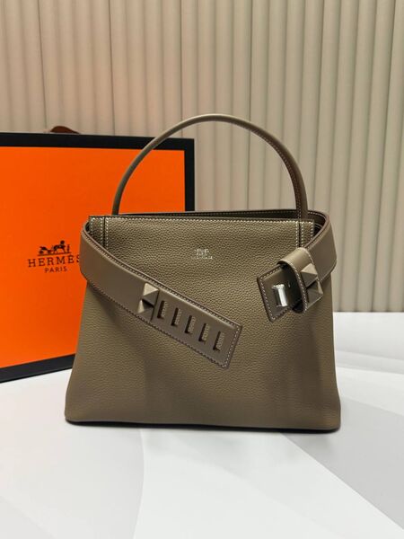 Сумка Hermès женский кожа болотный e3402682-1-3