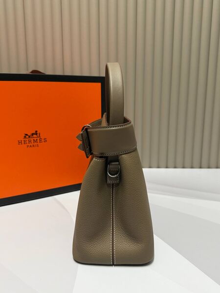 Сумка Hermès женский кожа болотный e3402682-1-7