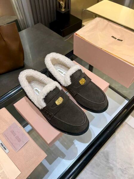 Лоферы Miu Miu женский замша j0921749-1-2