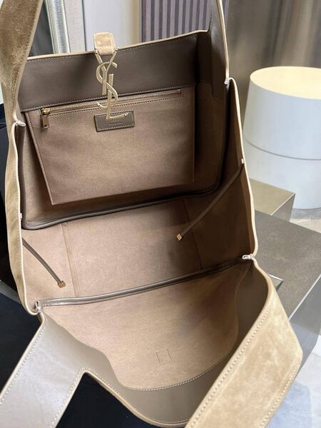 Сумка Saint Laurent женский замша бежевый j7176744-1-6