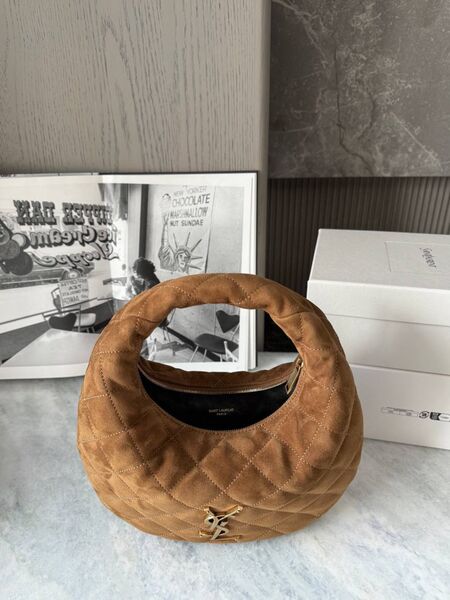Сумка Saint Laurent женский замша бежевый b3294699-1-3