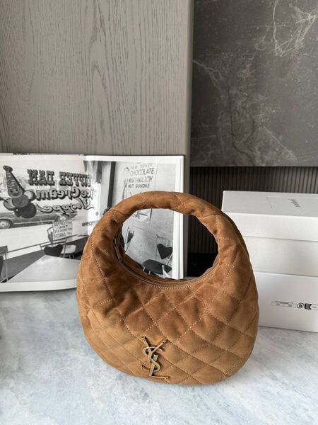 Сумка Saint Laurent женский замша бежевый b3294699-1-8