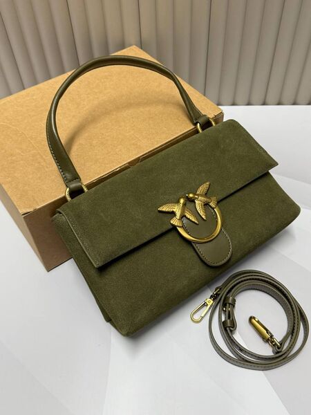 Сумка Pinko женский замша болотный l1394072-1