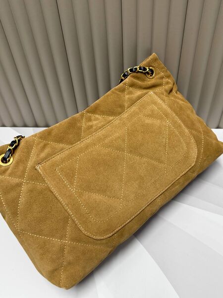 Сумка Chanel женский замша бежевый c8642497-1-2